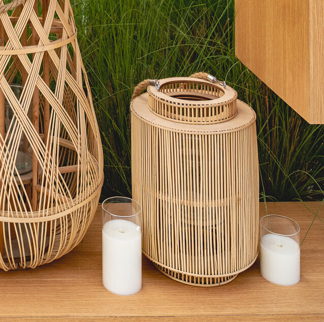 Nordic Rattan lantern – Large