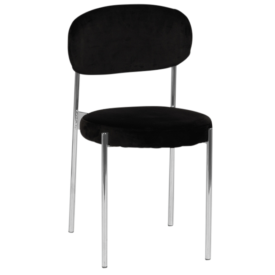 Duke Chair – Silver / Black Pad