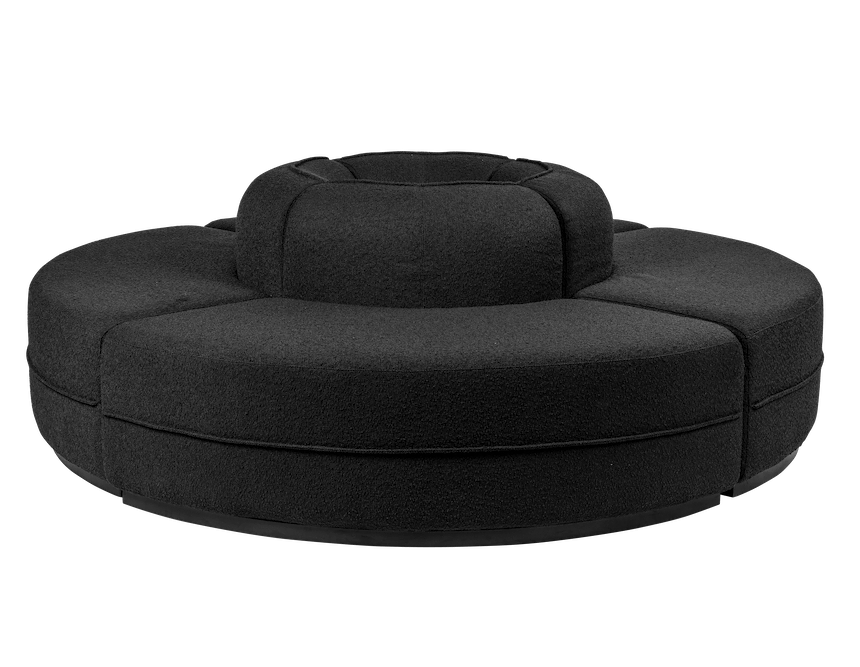 Lenny Modular 4-piece Convex – Charcoal Black