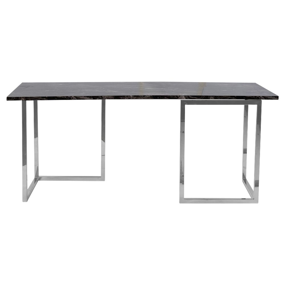 optical-dining-table-1.8m-black-marble-silver-legs