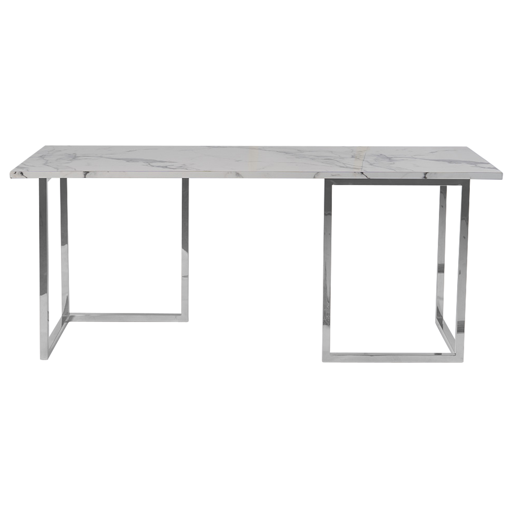 optical-dining-table-1.8m-white-marble-silver-legs